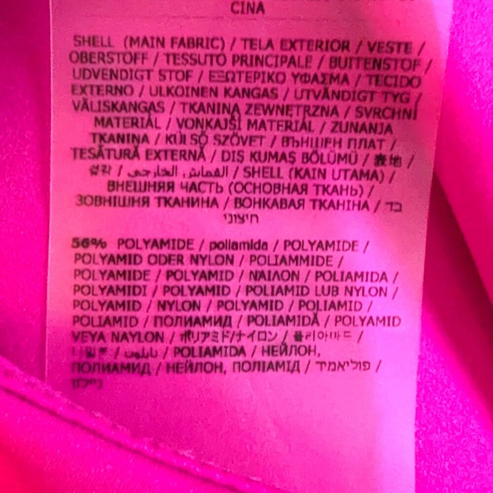 Guess | "Agnes" Color-Block High Rise Active Leggings Fluo Fuchsia | Size Medium - Picture 9 of 12